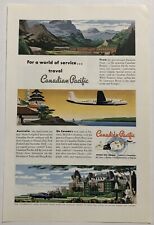 Vintage 1949 Original Print Advertisement Full Page - Canadian Pacific picture