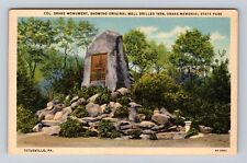 Titusville PA-Pennsylvania, Drake Monument, First Oil Well, Vintage Postcard picture