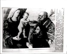 LG51 1965 AP Wire Photo 16TH CENTURY BELLINI MADONNA PAINTING FOUND MISSING picture
