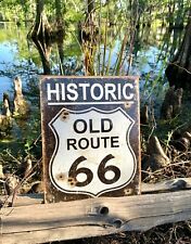 Old Route 66 Weathered Vintage Metal Tin Sign Wall Decor Garage Man Cave Bar Art picture
