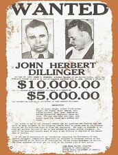 1934 JOHN DILLINGER 8.5X11 WANTED POSTER PHOTO FBI ARREST JAIL MUG SHOT REPRINT picture