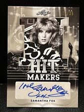 Samantha Fox trading card 2016 Leaf Hit Makers authentic autograph #13/25 picture