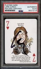 2012 Hero Decks Rock 'N Roll Playing Card Lars Ulrich Auto PSA/DNA Authenticated picture