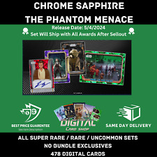 Topps Star Wars Card Trader Chrome Sapphire The Phantom Menace All SR R UC Sets picture