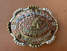 2013 WSC Woman Ranch 2-D Champion Rodeo CORRIENTE Trophy Belt Buckle picture