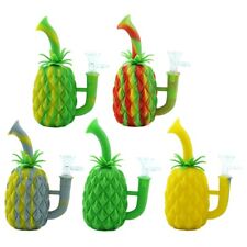 7'' Unbreakable Pineapple Smoking Bong Water Pipe DetachableSilicone Hookah Bowl picture