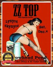 ZZ Top with Lynyrd Skynyrd - Arrowhead Pond - Rare - Metal Sign 11 x 14 picture