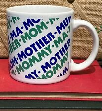 Vintage Mom Mug Mother Cup Blue White Green Ma Mommy England picture