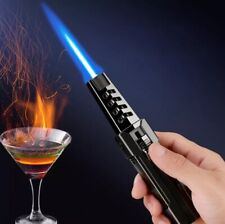 Encendedor de Gas de llama azul de Metal Turbo, accesorios para cocinar y fumar picture