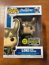 FUNKO POP LOKI WITH SCEPTER MARVEL AVENGERS ENTERTAINMENT EARTH #985 IN HAND picture