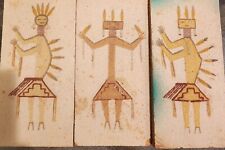Set Of Three Native American Navajo Healing Indian Sand Painting Art picture