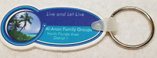 Al-Anon Keychain Live and Let Live Florida Palm Trees Bendable Plastic 1980s picture