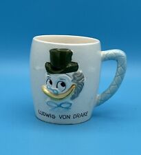 Vintage 1961 Ludwig Von Drake Ceramic Mug Blue Handle Walt Disney Japan Crazed picture