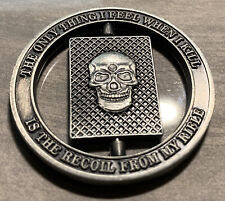 Sniper One Shot One Kill Skull Spinner Military Challenge Coin picture