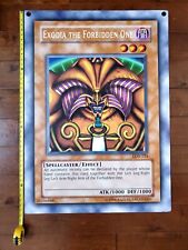 RARE 1996 42X30 YU-GI-OH DOUBLE SIDED POSTER PROMO EXODIA THE FORBIDDEN ONE CARD picture