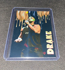 Drake - Handmade Gold Drip Refractor Holographic Trading Card in top loader picture