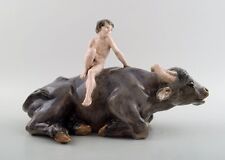 Rare Royal Copenhagen figure, naked boy on water buffalo. Model number 1849 picture