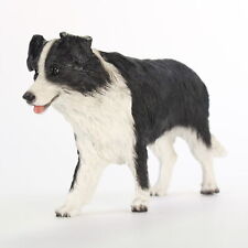 Border Collie Figurine Hand Painted Collectible Statue picture
