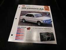 1971-1975 BMW 2002tii A4 Spec Sheet Brochure Photo Poster 72 73 74 picture