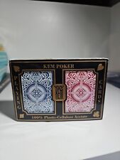 Kem Playing Cards Poker Arrow Red Blue Bridge Size Standard Index Open Unused 2 picture