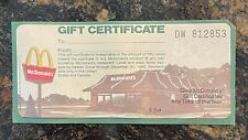 Vintage NEW UNUSED 1977 McDonald’s 50 Cent Gift Certificate picture