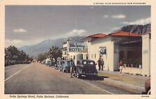 Palm Springs Hotel, Palm Springs, California, early linen postcard, used in 1946 picture