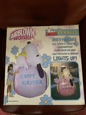 RARE NOS VINTAGE 2004 GEMMY 6’ SNOOPY EASTER EGG LIGHTED AIRBLOWN INFLATABLE picture