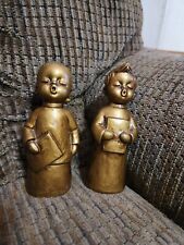 Vintage Dickson Paper Mache Angels Gold Made In Japan 5in Christmas Decor MCM  picture