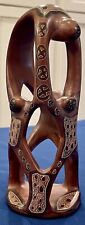 Hand Carved Hand Painted Stone Sculpture African Kenyan Artist Signed M. Gaiti picture