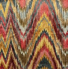 CLARENCE HOUSE Talcy Velvet Jewel Viscose Flamestitch Remnant New picture