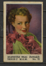 Jeanette Mac Donald Vintage Movie Film Star Trading Card No. C-73 picture