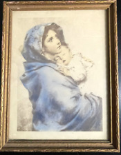 Madonna of the Streets Framed , Printed in Italy Dated 1938 - Beautiful Vintage picture