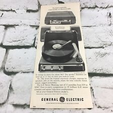 Vintage 1965 General Electric Mustang Portable Stereo Advertising Art Print Ad  picture