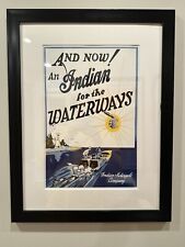 INDIAN OUTBOARD MOTOR ADVERTISEMENT - FRAMED VINTAGE STYLE PRINT picture