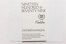 1979 Cadillac Owner's Manual Original picture
