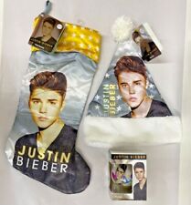 2013 JUSTIN BIEBER Christmas Stocking  Santa Hat and Ornament picture