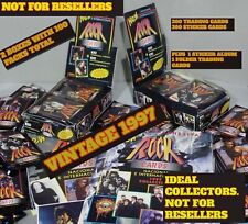 Rock Cards 2 Boxes: 100 packs (300 T. cards-300 Stickers) Plus 1 Album-1Folder. picture