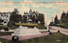 Vintage Postcard Hagerstown MD Spanish Cannons North & Potomac Avenue  picture