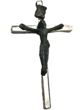 Jesus Christ Roman Catholic Vintage Crucifix Cross Religious Pendent Vintage picture