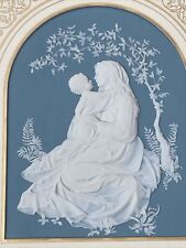Grotto Shrine Mary Madonna Blessed Mother Baby Jesus Cameo Wall Art RARE❤️blt7j1 picture