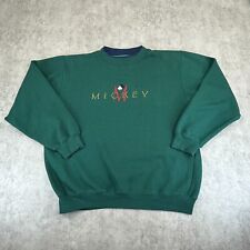 Vintage Disney Sweatshirt Mens XL Mickey Mouse Green Pullover Sweater Outdoor picture