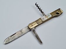 VTG ANTIQUE OLD RARE 1900'S COMBINED FOLDING POCKET PEN KNIFE WITH CIGAR CUTTER picture