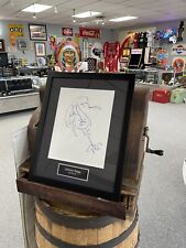 Johnny Depp Signed 11x14 Self Portrait Drawing Framed - FDA Certificate picture