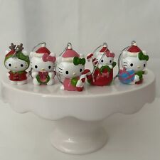 Lot of 5 Hello Kitty Miniature Holiday Christmas Ornaments 2012 picture