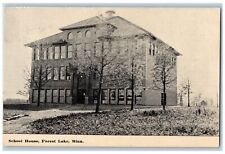 c1920's School House Building Campus Dirt Road Forest Lake Minnesota MN Postcard picture