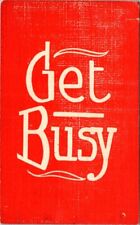 vintage postcard- GET BUSY posted 1907 picture
