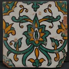 Vintage Tunisian Decorated Tile rare picture