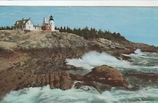 Lighthouse On The Rock Bound Coast Of Maine Postcard picture