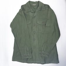 Vintage Army Vietnam Green Cotton Military Shirt 8405-782-3020 Size 16.5 x 34 picture
