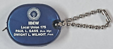 Vintage keychain tape measure IBEW Local Union 175 Dwight L. Wilhoit President picture